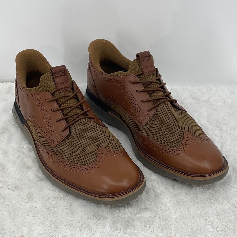 MARK NASON Skechers Men's Brown Leather Oxford Shoes LIKE NEW SIZE 12